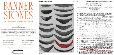 A reference page from a historical text classifying various North American Indian bannerstones.