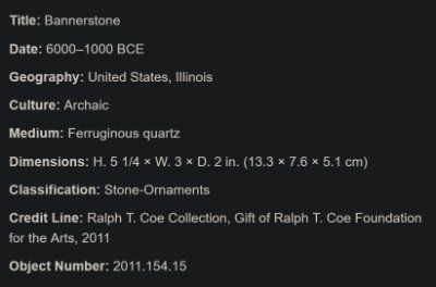 Metropolitan Museum of Art catalog record for the original stone artifact.