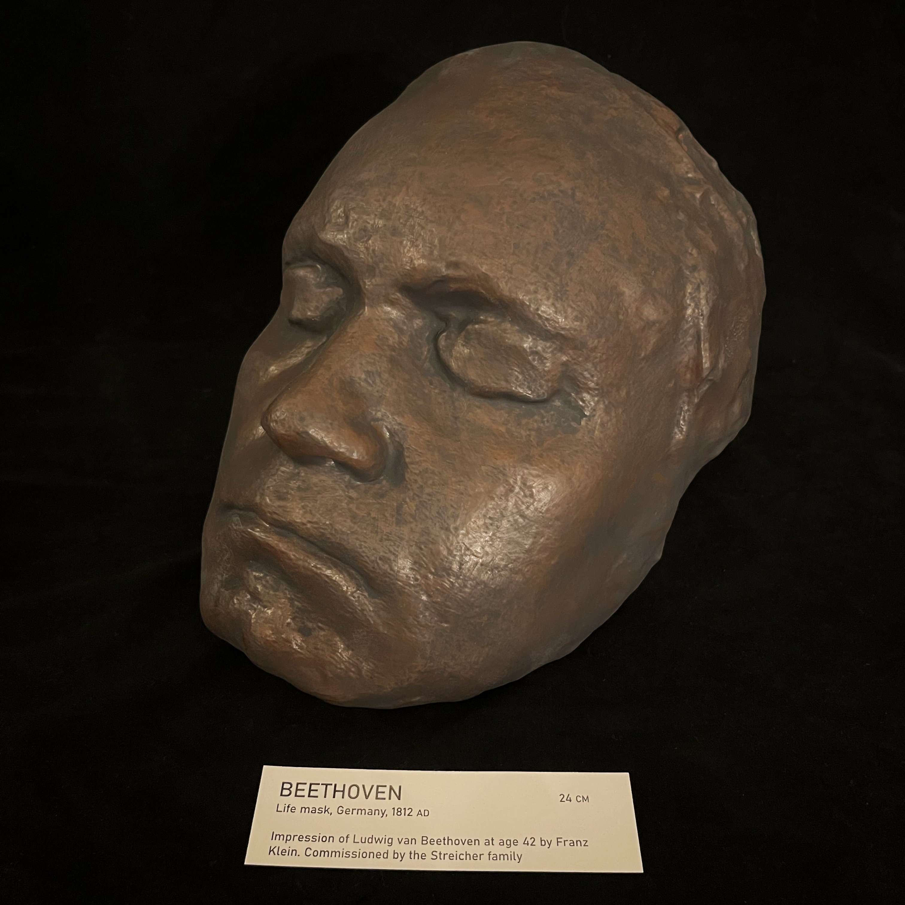 Ludwig van Beethoven life mask replica (1812)
