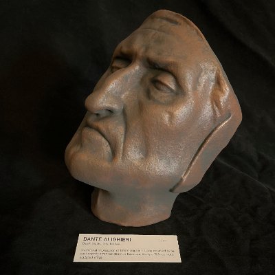 Dante Alighieri death mask replica (1321 AD)