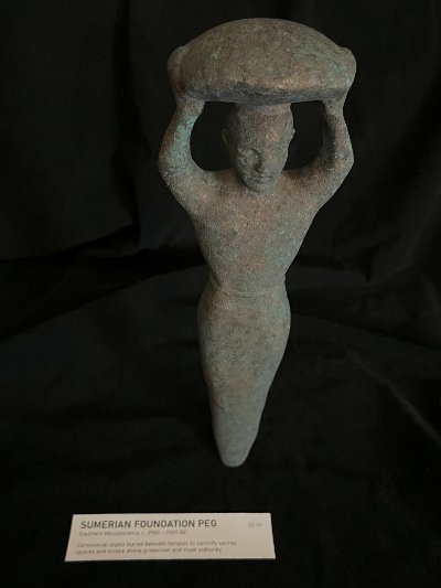 Frontal view of the freestanding replica displayed against a dark background.