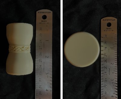 The U.S. Senate replica gavel sits beside a measuring scale to confirm its exact physical height.
