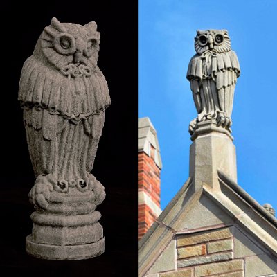 Yale Law School owl sculpture